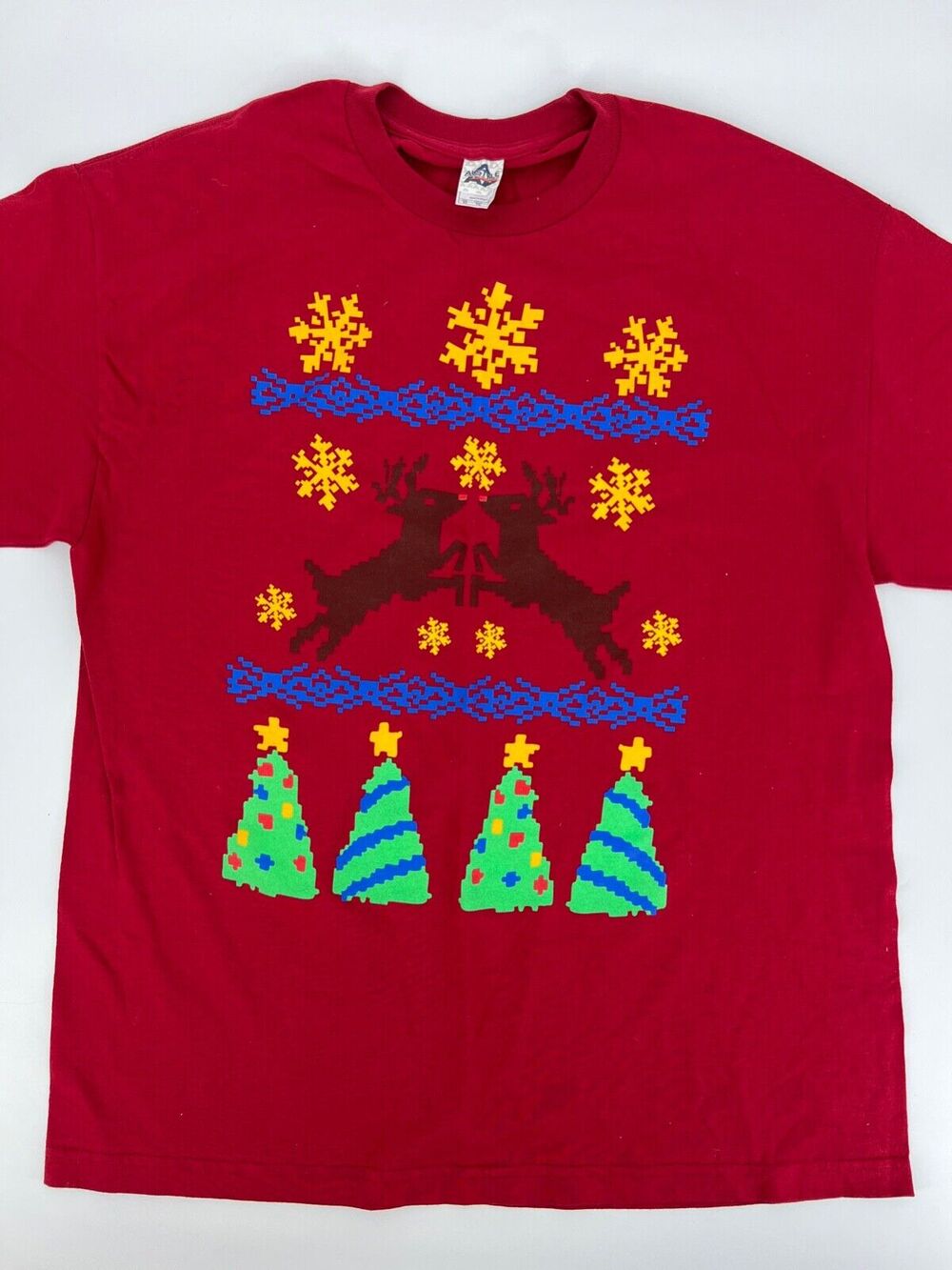 Alstyle Apparel & Activewear AAA Label Ugly Christmas "Sweater" T Shirt Size XL